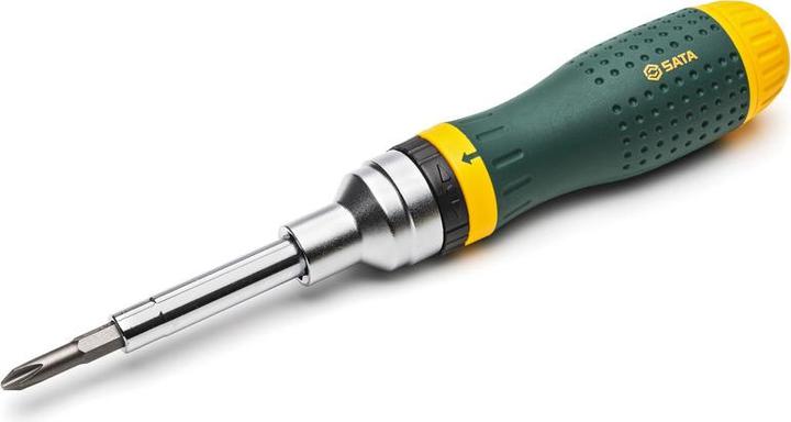 Actual product image SATA Ratchet screwdriver with bit magazine, 19 pieces