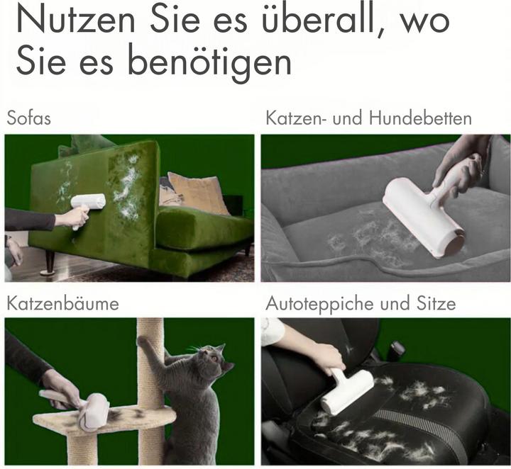 Image du produit Suba Enlève-poils pour animaux, Rouleau anti-peluches pour poils de chien et de chat (Chien, Chat)
