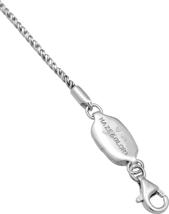 Immagine prodotto Haze & Glory Armband Herren Kordelkette - Paradise 925 Silber oxidiert (21 cm, Argento 925)