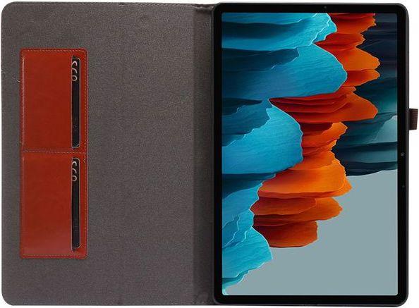Produktbild MU Classic Zweifach faltbare Crazy Horse Leder Case Hülle (Galaxy Tab S7)