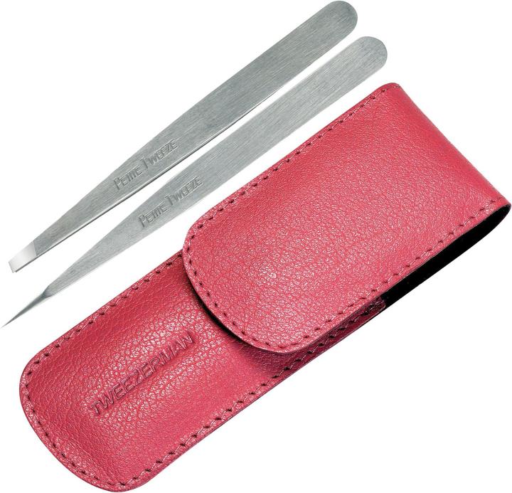 Produktbild Tweezerman Pinzetten-Set Aus Rostfreiem Edelstahl Mit Lederetui