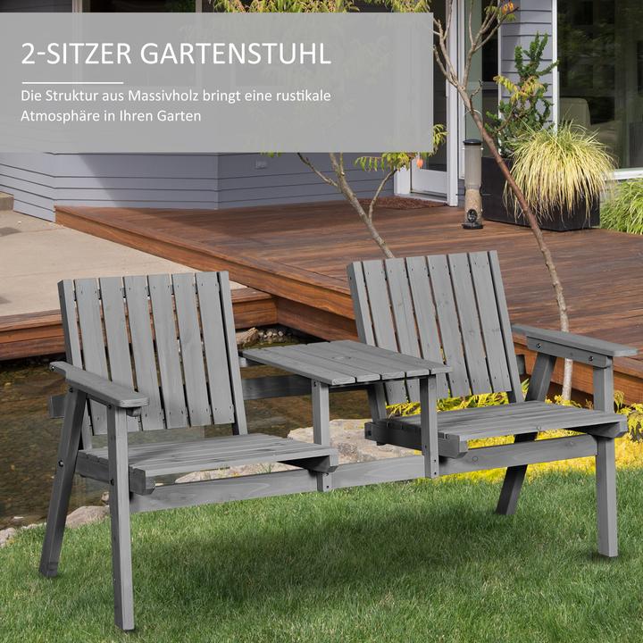 Immagine prodotto Outsunny Panchina da giardino con tavolo