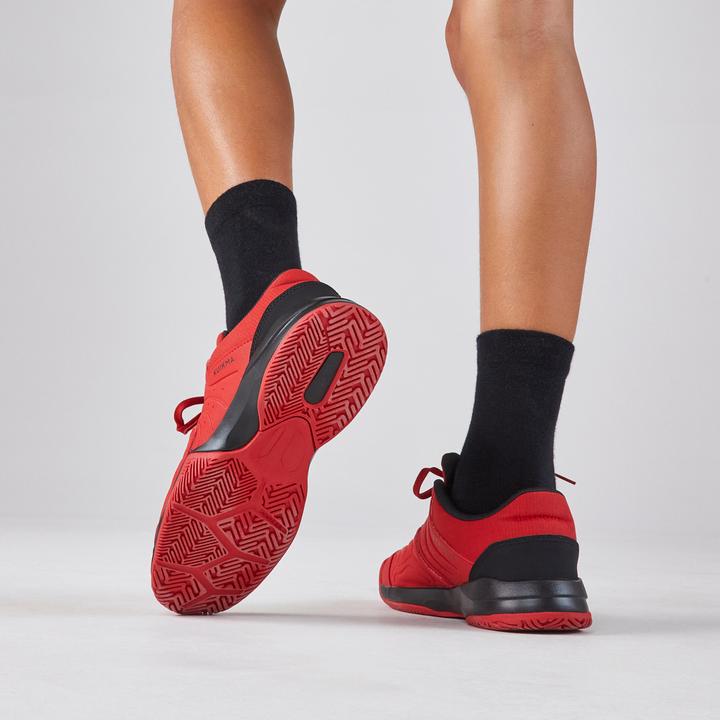 Produktbild Artengo Kinder Tennisschuhe mit Schnürsenkel - TS Strong Jr rot (36)
