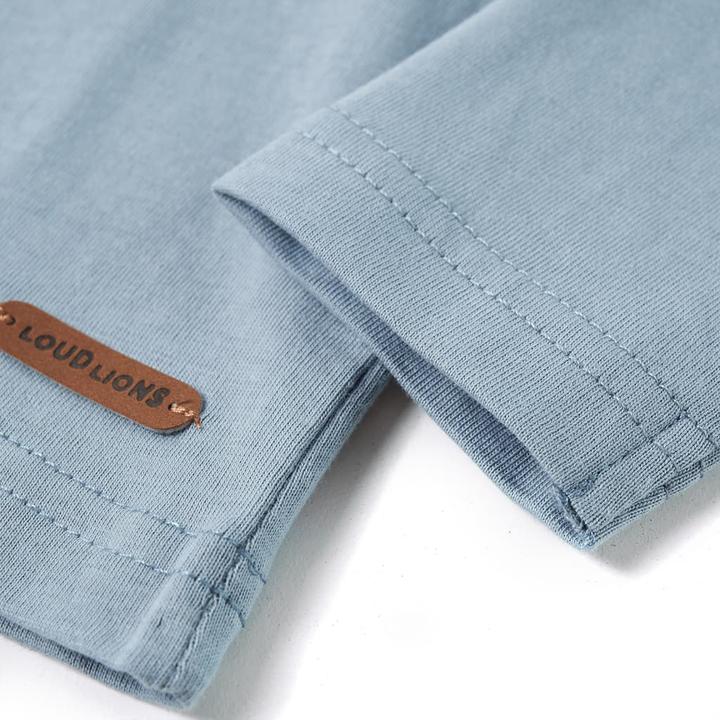 Immagine prodotto VidaXL Camicia a maniche lunghe da bambino azzurro 92,Materiale: 100 (92)