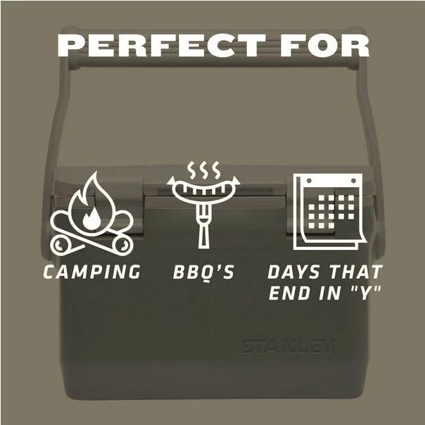 Actual product image Stanley Adventure cool box, 6.6 litre capacity, white, double-walled foam insulation (6.60 l)