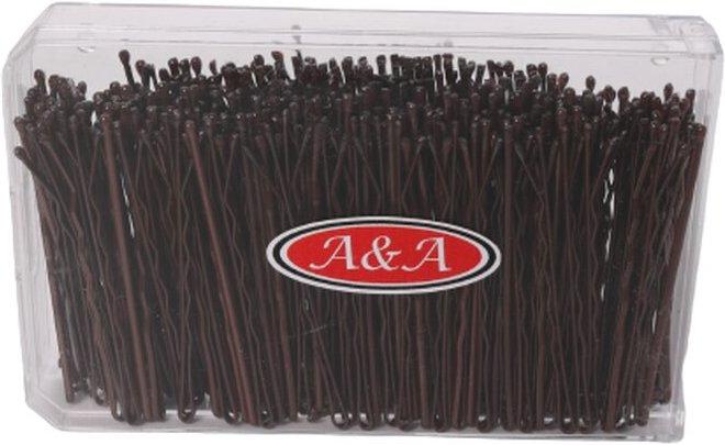 Produktbild A&A Haarklemmen Box 240er ca. 6 cm braun gewellt (240 Stk.)