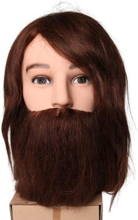 Image du produit Bergmann Tête d'entraînement Angelo 20cm avec barbe en poils de buffle bruns