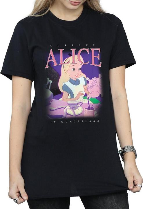 Actual product image Disney Womens/Ladies Alice in Wonderland Montage Cotton Boyfriend T-Shirt (XXL)