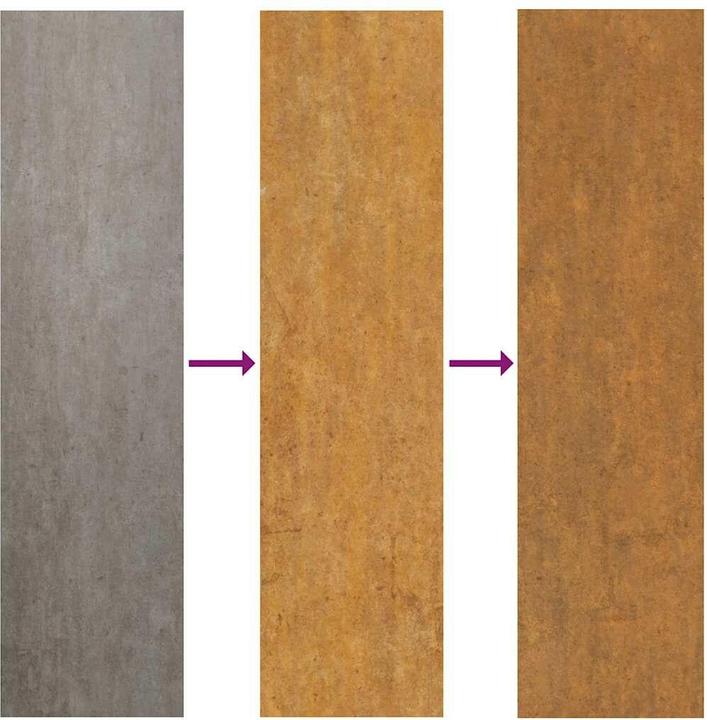 Actual product image VidaXL Garden gate 105x205 cm Weatherproof steel flame design fence gate