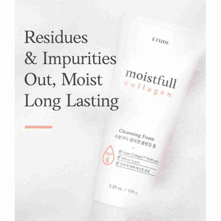 Actual product image Etude House House Moistfull Collagen Cleansing Foam 150ml Facial Cleanser (Foam, 150 ml)