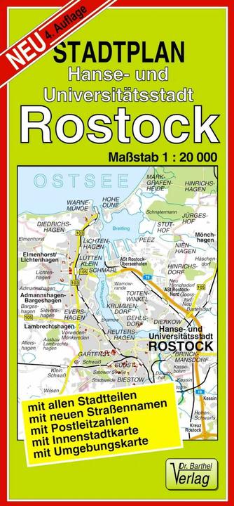 Actual product image Dr Barthel City Maps. Hanseatic Rostock