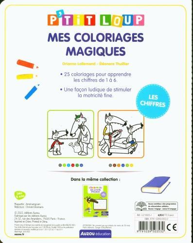 Image du produit P'tit Loup / Mes coloriages magiques / Les chiffres (Français, Lallemand Orianne, Thuillier Éléonore, 2022)
