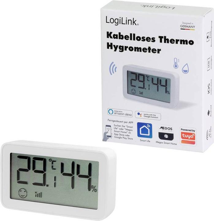 Produktbild LogiLink Wi-Fi Smart Thermo-Hygrometer, Tuya kompatibel
