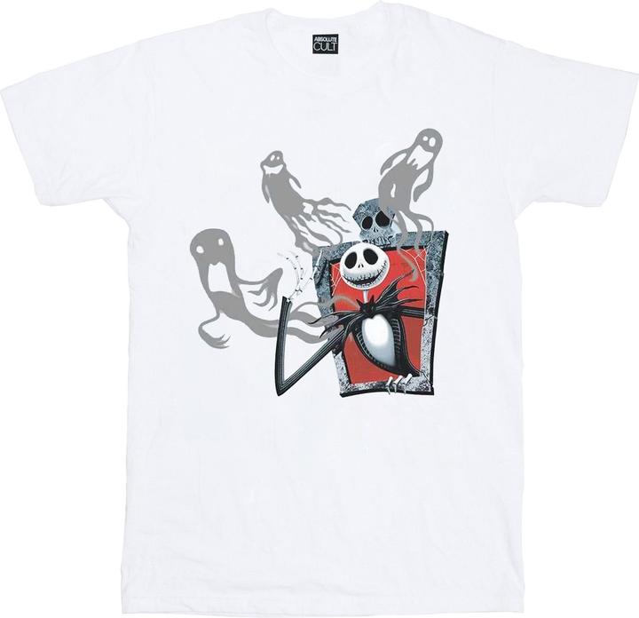 Actual product image Disney Womens/Ladies Nightmare Before Christmas Ghosts Of Jack Cotton Boyfriend T-Shirt (XL)