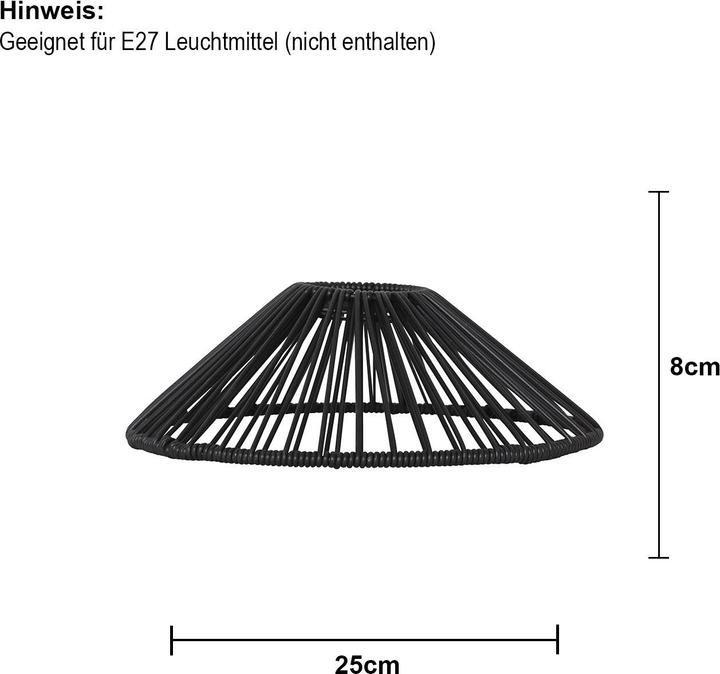 Image du produit Star Trading Lampenschirm Vide 25 cm, Schwarz