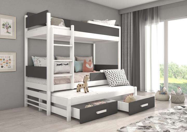 Immagine prodotto ADRK Furniture Letto a castello triplo QUEEN 200x90 (200cm x 90cm)