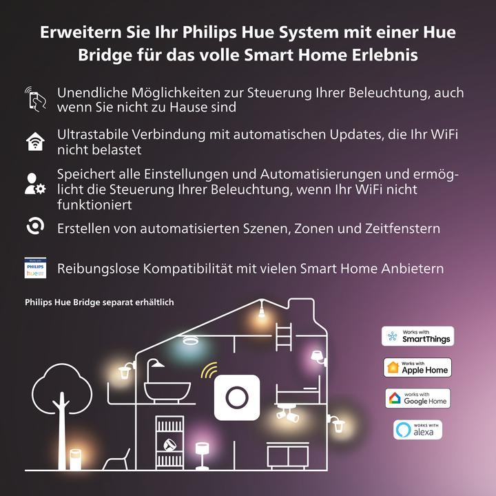Image du produit Philips Hue White & Color Ambiance BT (E27, 11 W, 1100 lm, 1 x, F)