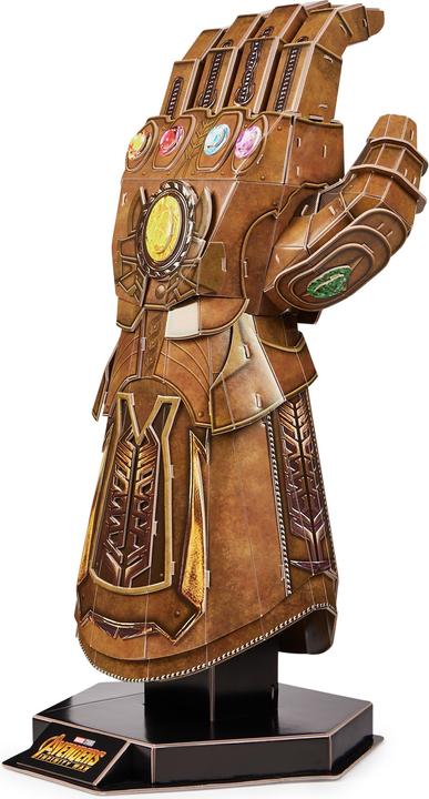 Produktbild Spin Master 4D Build, Marvel, Infinity-Handschuh 3D-Modellpuzzle-Set mit Ständer, 142 Teile | Thanos-Tischdekora (142 Teile)