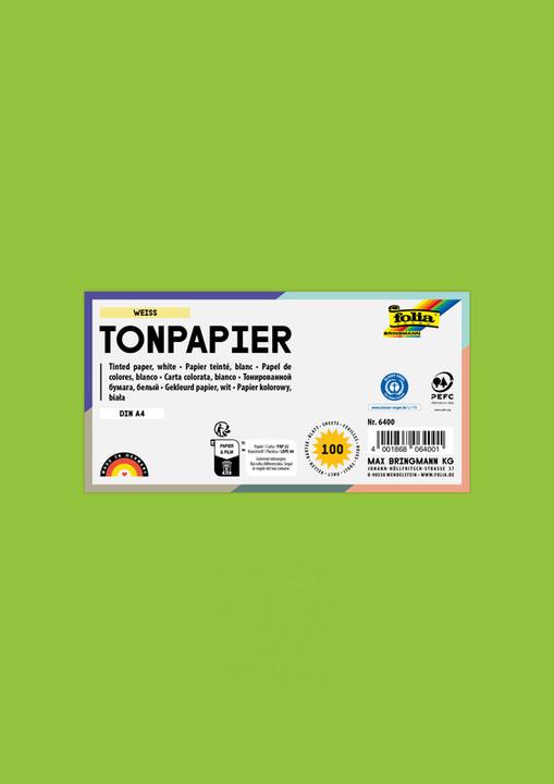 Immagine prodotto Folia Carta argilla, DIN A4, 130 g/mq, maigrn (130 g/m², 100 x)