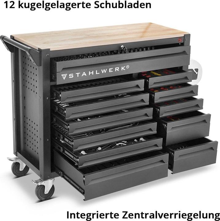 Actual product image Stahlwerk Workshop trolley DINO Tool trolley XXL Assembly trolley 364 tools CrV (364 x)