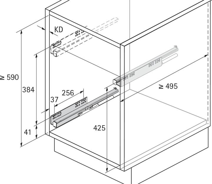 Produktbild Hettich Cargo IQ plus 200, 2-etagig silber