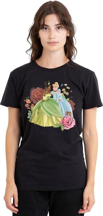 Actual product image Disney Princess Unisex Adult In The Garden Tiana And Cinderella T-Shirt (M)