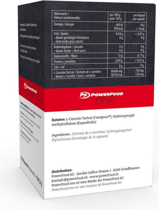 Actual product image PowerFood One L-Carnitine Carnipure (120 Piece, Capsules, 150 g)