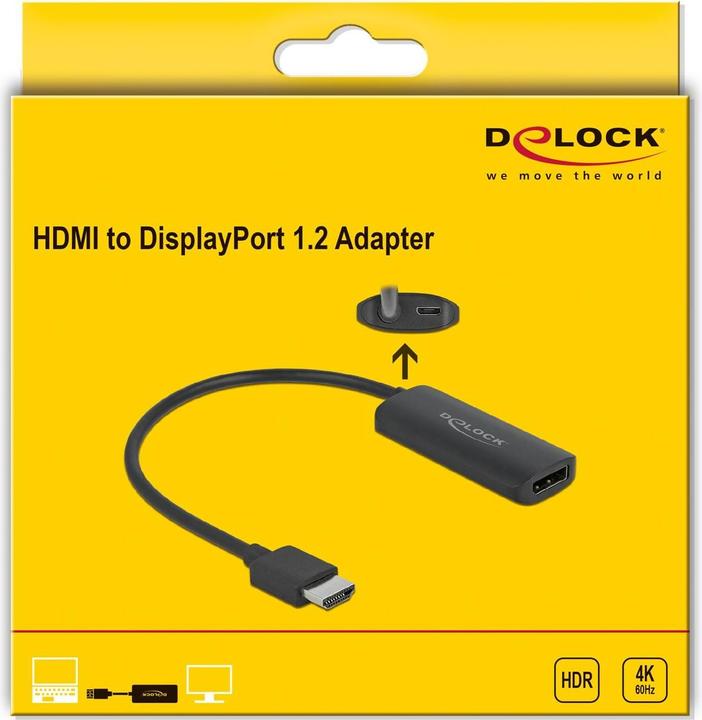Image du produit Delock HDMI vers (DP, 24 cm)