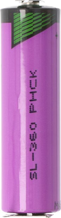 Actual product image Tadiran Lithium battery SL-360/PT with solder tabs with 3 print contacts (1 pcs., AA, 2300 mAh)