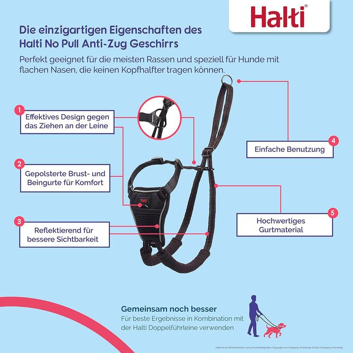 Produktbild Halti Anti Pull Hunde Brustgeschirr (M, Hund, Allgemein)