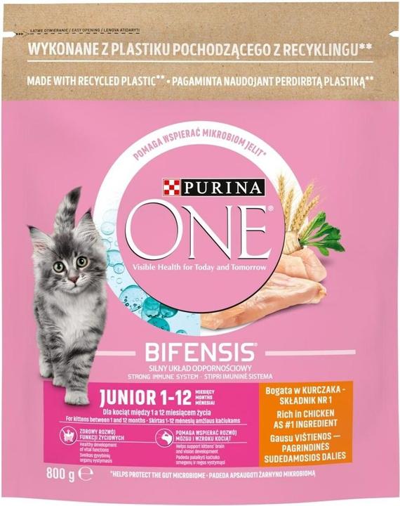 Produktbild Purina ONE One Junior Cat Chkn Whlg 800g N2 Pl (Junior, 1 Stk., 800 g)