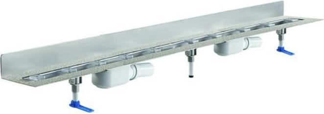 Dallmer Duschrinne CeraLine PLAN 2 Abläufe 521989, W 1100mm, DN 50 Bauhöhe 90mm (1450 mm)