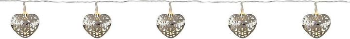 Image du produit Markslöjd Guirlande lumineuse MILLA coeur 10 LED chrome, mode de fonctionnement (2.10 m)
