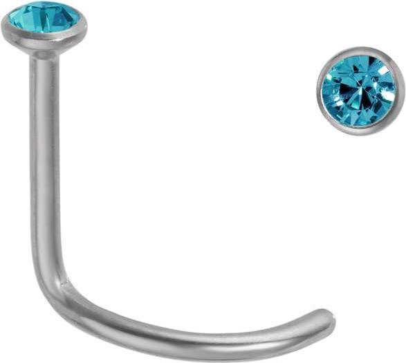 Bijouteria Nasenpiercing (Titan, Kristall)