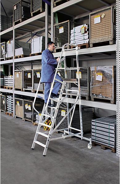 Immagine prodotto eurokraft pro Scala a piattaforma in alluminio (Scala a pioli, 177 cm)