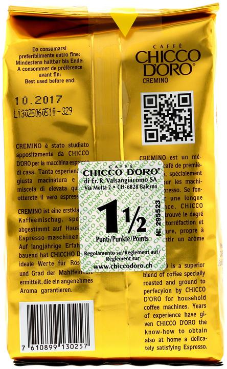 Produktbild Chicco D'oro Cremino (Rohkaffee, 250 g)