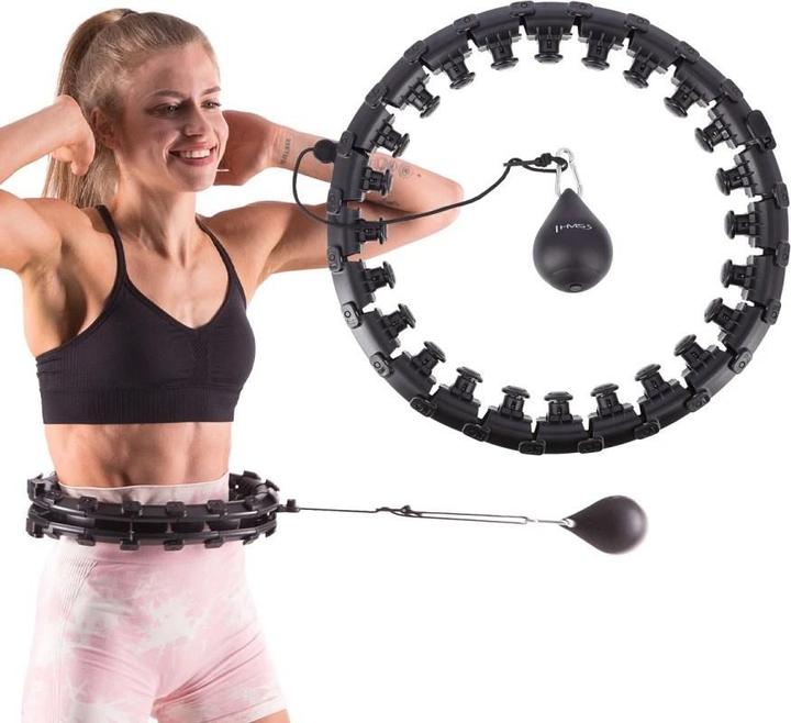 Produktbild HMS HHW01 Schwarzer HULA HOOP MIT GEWICHT (1250 g)
