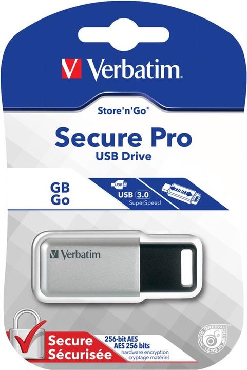 Immagine prodotto Verbatim Unità Usb 3.0 32gb Secure Data Pro (pc Mac) (32 GB, USB 3.0, USB-A)