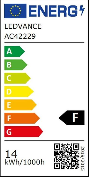 Label énergétique Ledvance Smart+ Wifi Classic (E27, 14 W, 1521 lm, 1 x, F)