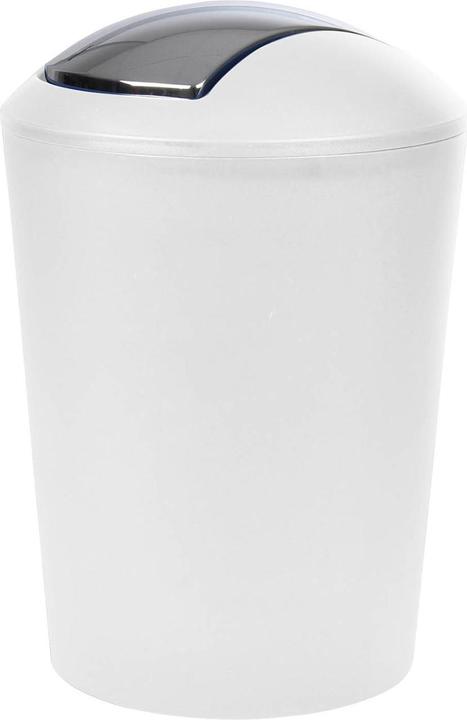 Actual product image U10 Waste bin with swing lid, white, cosmetics bin, 5.6 litres (5.60 l)