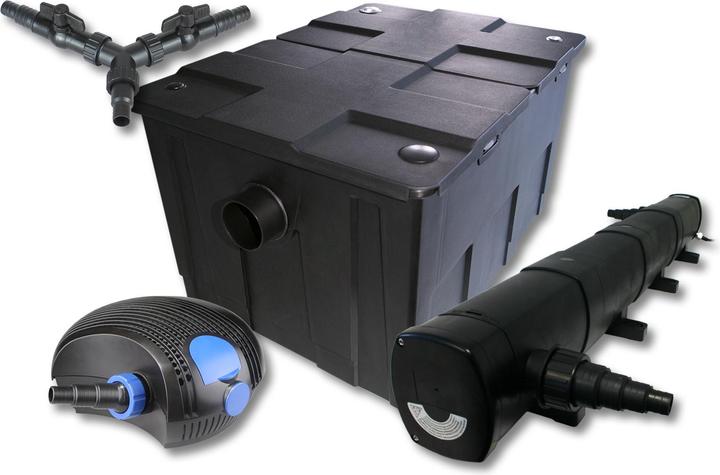 SunSun TeichFilter Set für 60000l mit 72W Teichklärer und 100W ECO Pumpe