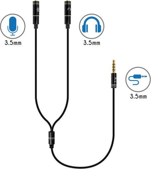 Produktbild Avizar Splitter Adapter Audio Jack 3.5 (3.5mm Klinke, 3.5mm Klinke)