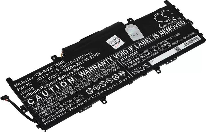 Actual product image AccuCell Battery Asus Zenbook UX331FN-EG023R, UX331UAL-EG050T, battery type C41N1715 (3050 mAh)