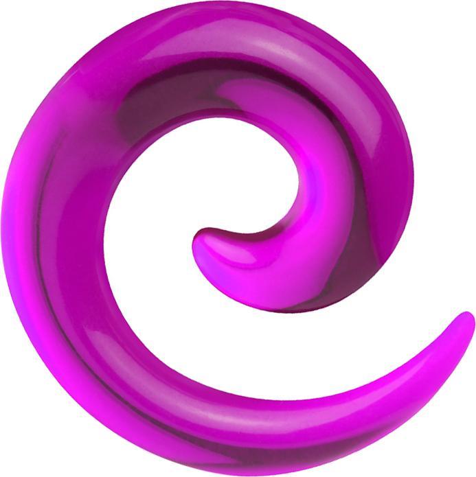 Produktbild Star Piercing Dehnspirale violett transparent (ohne Messing, Acryl)