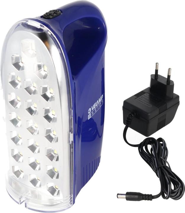 Produktbild Velamp LED-Lampe Anti Black Out, tragbare wiederaufladbare Notleuchte mit externem Ladegerät (250 lm)