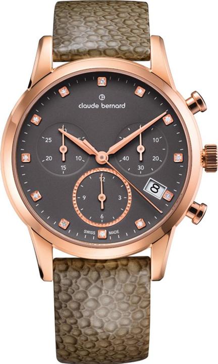 Produktbild Claude Bernard 10231-37R-TAPR1 Damenuhr Classic Chronograph 35mm 5ATM