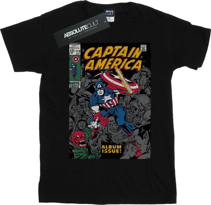 Actual product image Mens Captain America Album Issue Cover T-Shirt (L)