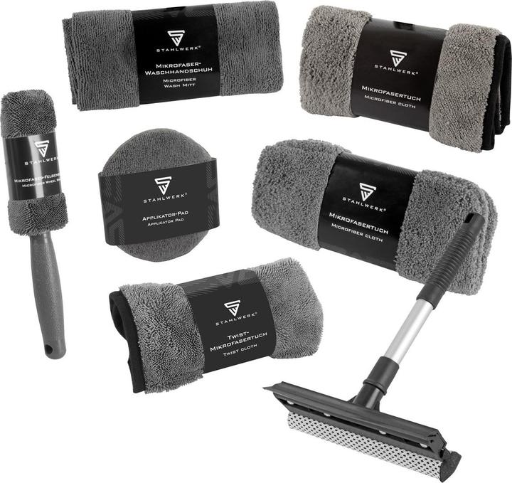 Stahlwerk Kit de nettoyage pour voiture Kit d'entretien / de préparation pour voiture 7 pièces