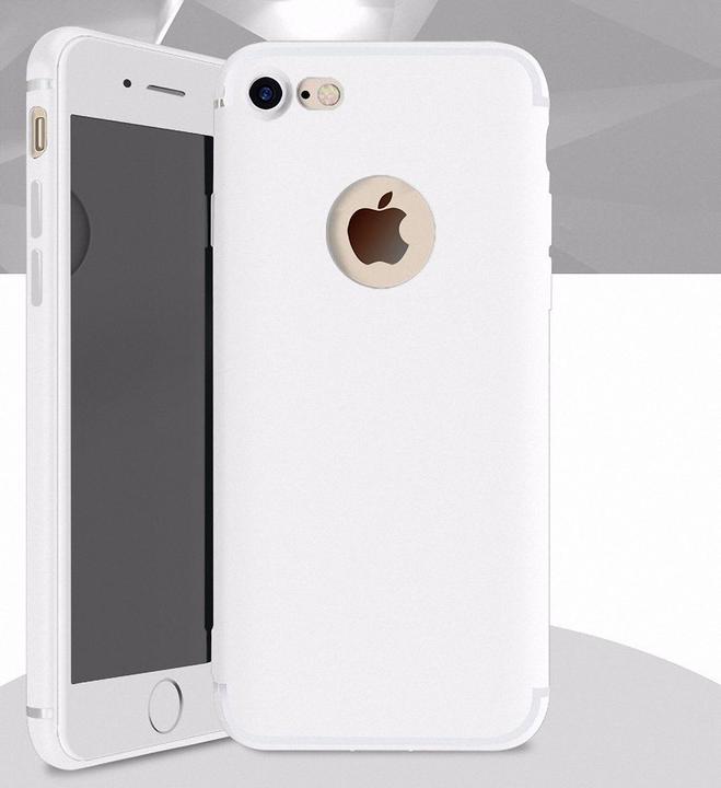 Produktbild König Design TPU Silikon Case für Handy Apple iPhone 7 Plus Cover Schutz Hülle Bumper Weiss (Apple iPhone 7 Plus)