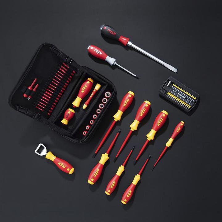 Produktbild Wiha Werkzeugkoffer Set XXL III electric I 104-tlg. I Elektriker Werkzeugkoffer I Werkzeugkasten (106 Teile)